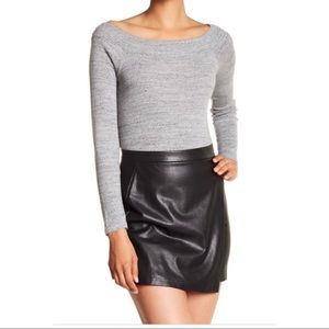 Splendid Off Shoulder Gray Bodysuit, XS